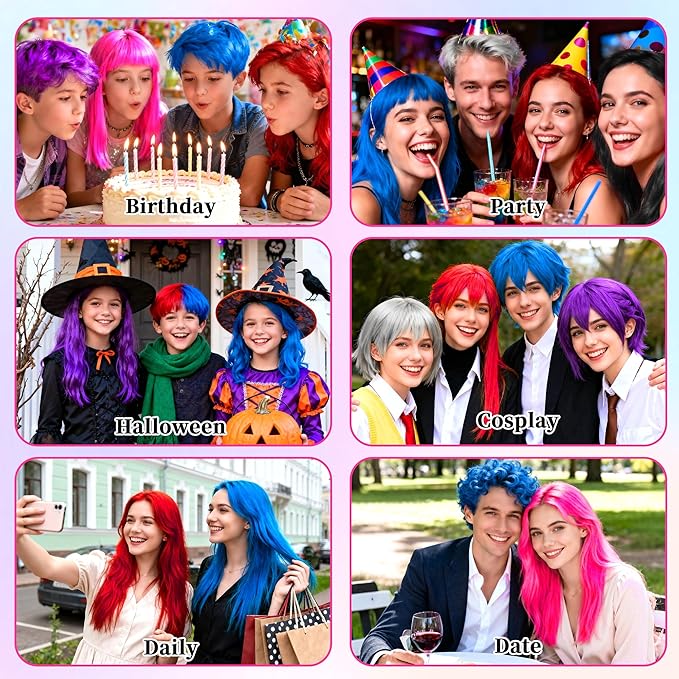 Purple Hair Spray, hair spray temporary for Women Kids Men, Washable Temporary Hair Dye Spray，Spray hair color Non-Sticky,For Cosplay Christmas Party, Halloween Crazy Hair Day (Purple, 4.06 oz)