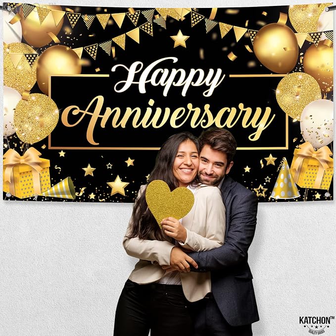 KatchOn Gold Happy Anniversary Banner - Image 5