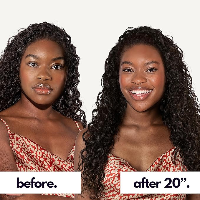Irresistible Me 3A Curls Real Human Hair Extensions Clip Ins – 100% Human Hair Clip In Extensions for Length & Volume – Invisible Extension – Heat Resistant & Dyeable –Natural Black, 14 Inches