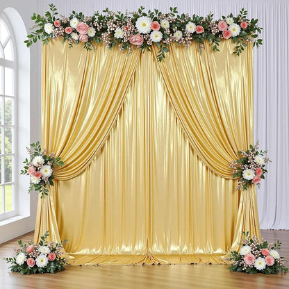 gogoparti 10x14FT Gold Sequin Backdrop Curtain - Image 7