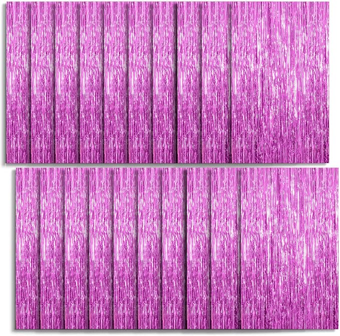 20 Pack Foil Curtain Backdrop Metallic Tinsel Foil Fringe Curtains Photo Booth by KEJ
