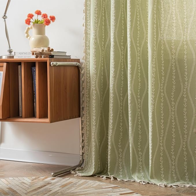 Sutuo Home Green Boho Curtains 84 Inches Long - Image 7