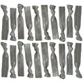Kenz Laurenz Hair Ties 20 Elastics Ponytail Holder Set No Crease Ribbon Bands (Grey)