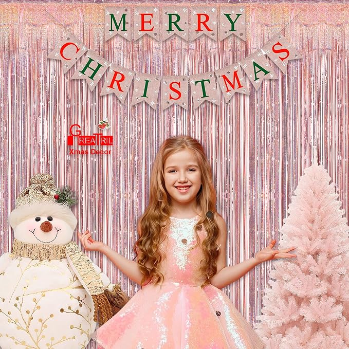 Rose Gold Tinsel Curtain Party Backdrop - Image 6