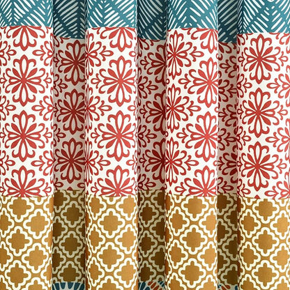 Lush Decor Bohemian Stripe Window Curtain Panels, Pair 52" W x 63" L Turquoise - Image 4