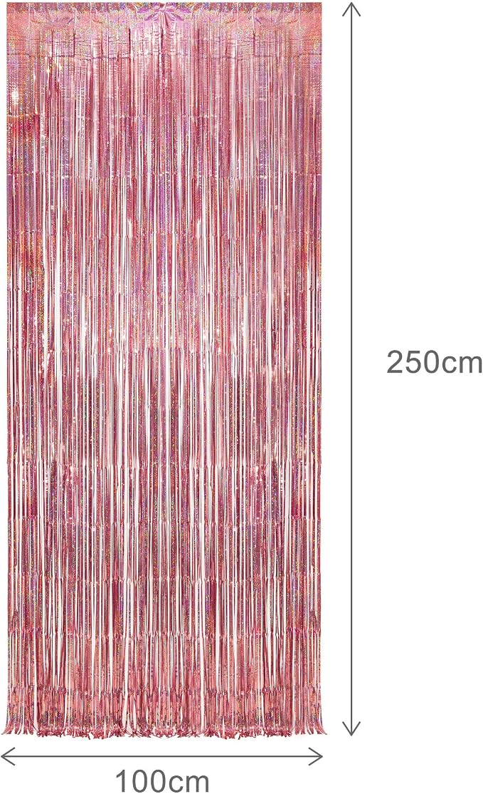Rose Gold Tinsel Party Backdrop - Image 9