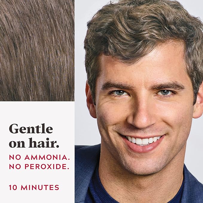 Just For Men Easy Comb-In Color Mens Hair Dye, Easy No Mix Application with Comb Applicator - Light-Medium Brown, A-30, Pack of 2