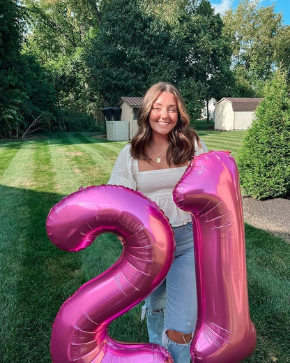 Pink 4 Balloon - Number Balloon 40 Inch, 4th Pink Birthday Decorations | Large - Image 3