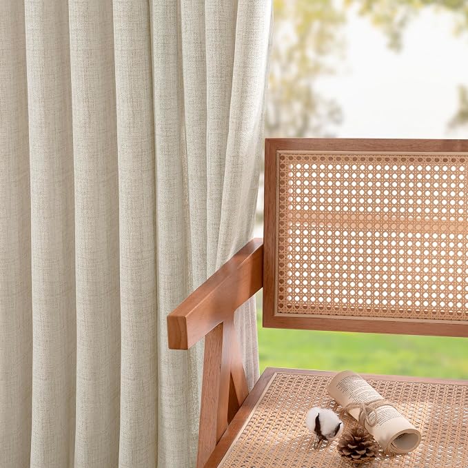 YoungsTex Linen Kitchen Window Curtains 48 Inch Length - Image 9