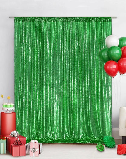 Eternal Beauty Green 3mm Sequin Backdrop 20x10 Ft - Image 3