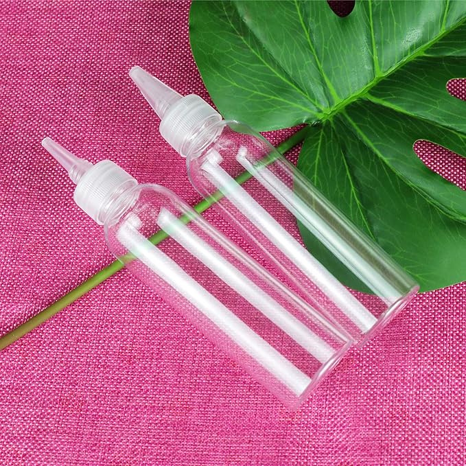 TRENDBOX 4oz / 120ml Plastic Bottle Pointed Mouth Top Cap for Essential Oils, Liquid - 6 Pack