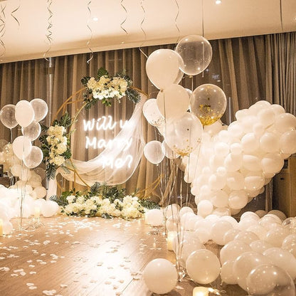 White Balloons 18 Inch 12 Pack Large Latex Party Balloons Round Helium Balloon - Image 8