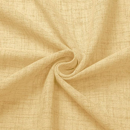 Tollpiz Short Linen Curtains Living Room Rod Pocket Semi Sheer Curtain Burlap - Image 9