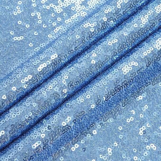 Eternal Beauty Baby Blue 3mm Sequin Backdrop 8x10 Ft - Image 8