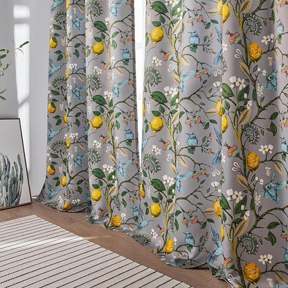 Topfinel Gray Patterned Curtains 96 Inch Long - Image 8