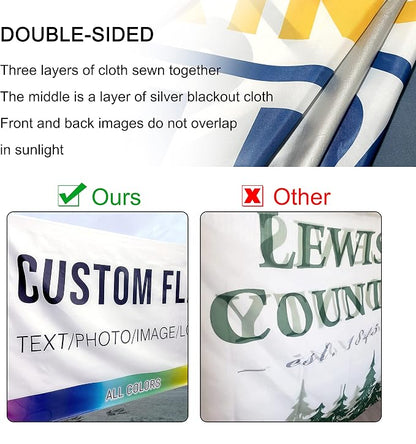 Double Sided Custom Flag 3x5 FT Personalized Outdoor Flags Banners Design Print - Image 5