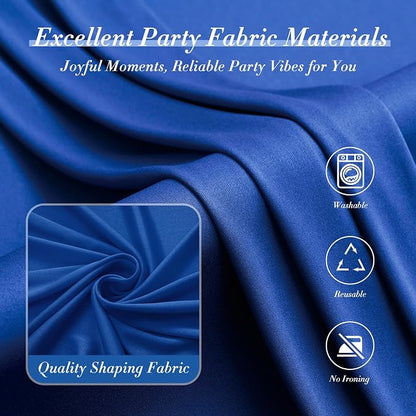 30ft x 10ft Wrinkle Free Royal Blue Backdrop Curtain - Image 8