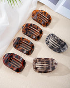 6 PCS Flat Hair Clips for Women - French Medium Flat Claw Clips for Thick Thin Hair, Strong Grip Non Slip Hair Claw Clips for Women Girls