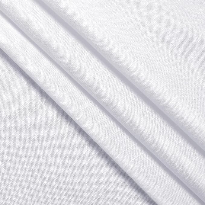 Snow White Linen Curtains 90 Inches Long - Image 5