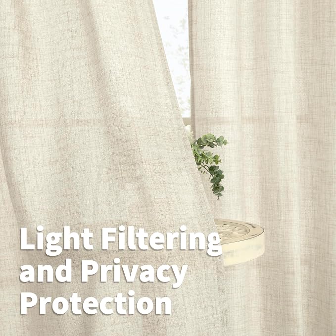 YoungsTex Linen Curtains 102 Inch Length - Image 3
