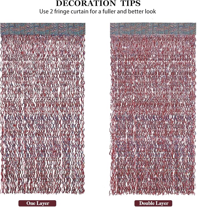 3 Pack 3.3 ft x 6.6 ft Tinsel Curtain -CYLMFC Rose Gold Birthday Backdrop - Image 5