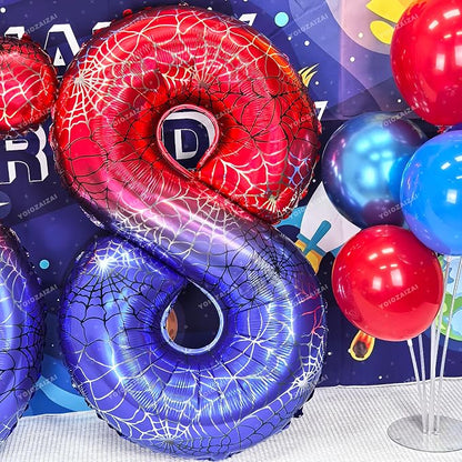 40 IN Red Blue Gradient Number 8 Balloon Large Digital 8 Foil Balloon | - Image 5