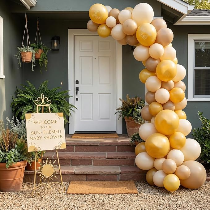 Yellow Beige White Balloons Retro Lemon Yellow Latex Balloons 12inch Helium - Image 7