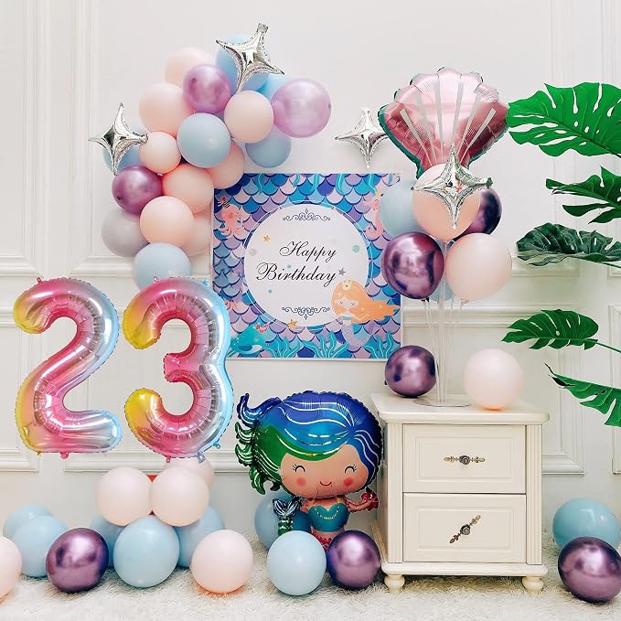 40 Inch Number Balloons 0-9 Rainbow Gradient Large Number 23 Balloons, Digital - Image 2
