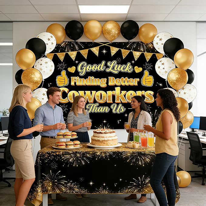 72x43 Inch Good Luck Finding Better Coworkers Than Us Backdrop Banner | - Image 4