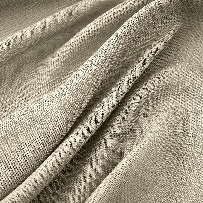 MIULEE Oatmeal Linen Curtains 52x108 Inch Long - Image 4