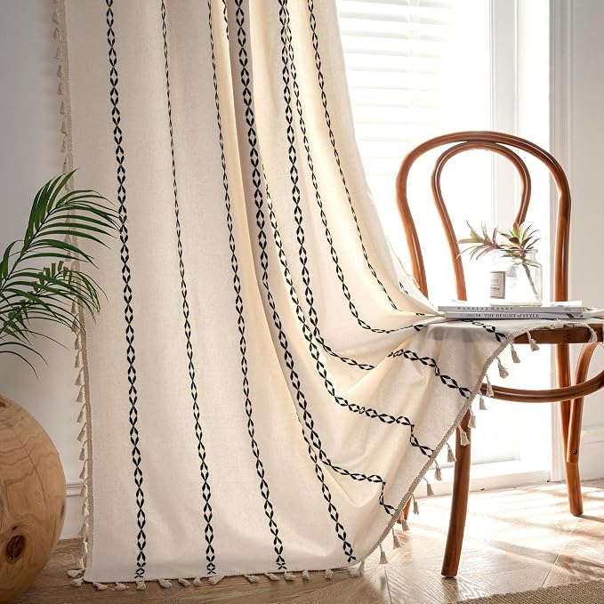 Sutuo Home Boho Curtains 96 Inches Long, Bohemian Drape - Image 4