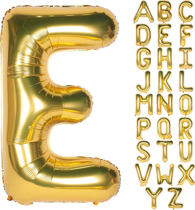 Letter Balloons 40 Inch Giant Jumbo Helium Foil Mylar Gold E by Exquisitehighqualitypartydecorationstomeetyoureveryneed%EF%BC%81