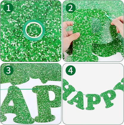 Green Happy Birthday Banner Birthday Party Decorations Happy Birthday Banner - Image 7