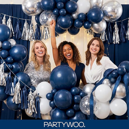 PartyWoo Navy Blue Balloons 127pcs Dark Blue Color 36 18 12 10 5 Inch | 36 18 - Image 5