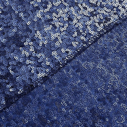 Sugargirl Navy Sequin Backdrop Curtain 7FTx7FT Glitter Navy Background Drapes - Image 4