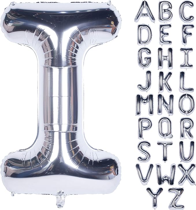 Letter Balloons 40 Inch Giant Jumbo Helium Foil Mylar Silver I | by Exquisitehighqualitypartydecorationstomeetyoureveryneed%EF%BC%81