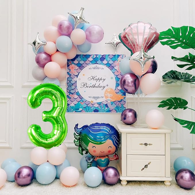 40 inch Number Balloon 0-9 Green Large Number 3 Balloons, Digital Balloons - Image 4