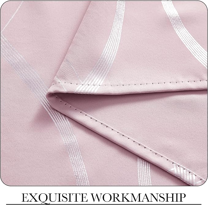 NICETOWN Pink Blackout Curtains Panels - Image 5