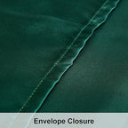 NTBAY 12 Pack Satin Queen Pillowcases for Hair and Skin, Luxurious and Silky Pillow Cases with Envelope Closure, 20 x 30 Inches, Dark Green