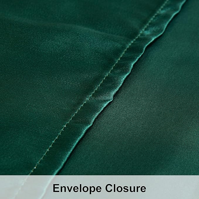 NTBAY Satin Body Pillowcase for Hair and Skin, Luxurious and Silky Pillow case with Envelope Closure, 20x54 Inches, Dark Green