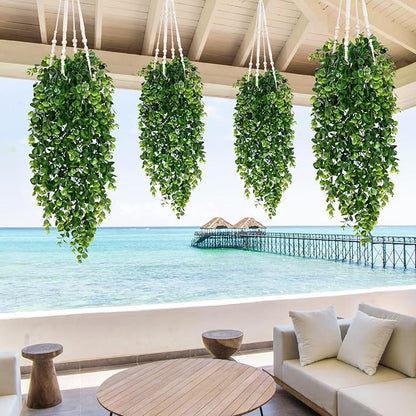 8Pcs Fake Hanging Plants 2.7FT Fake Plants Fake Vines Greenery | UV Resistant - Image 6
