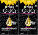 Garnier Hair Color Olia Ammonia-Free Brilliant Color Oil-Rich Permanent Hair Dye, 2.11 Platinum Black, 1 Count (Packaging May Vary) (Pack of 2)