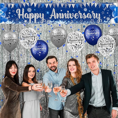 Blue Happy Anniversary Decorations - Image 6