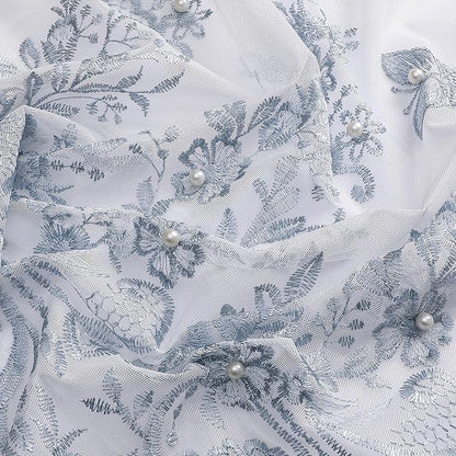 White Sheer Voile Curtains Blue Embossed Butterflies 54Wx72L Inch | Light - Image 7