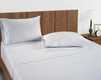 Lane Linen 100% Organic Cotton Pillow Cases Standard Size Set of 2 (20"x26") - Cotton Pillowcases Standard Size - Soft Pillow Cases Set of 2 - Standard Pillowcase Pack of 2 - Ticking Stripe Cobalt