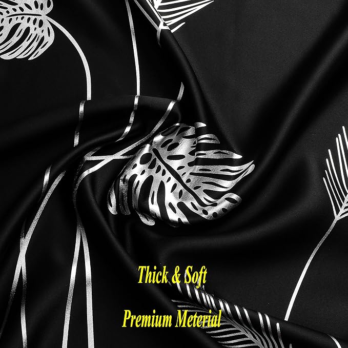 Black Blackout Curtains & Drapes 102 Inches Long - Image 5