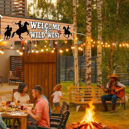 6 x 1.3ft Western Party Decorations Welcome to the Wild West Banner Decorations - Image 5