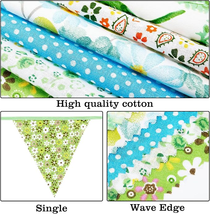 G2PLUS 39Ft Triangle Bunting Banner, Garden Party, Spring Picnic, Baby Shower - Image 3