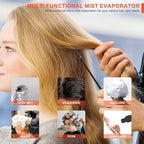 Hair Steamer Micro Mist Scalp Detoxify for Hair Wash Reclining Chair Bed Attachment Professional Hair Care for Salon SPA Barber Shop (LED Deco Draw 6th Gene White)