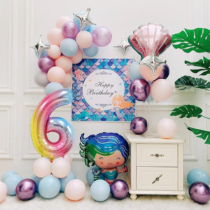 40 Inch Number Balloons 0-9 Rainbow Gradient Large Number 6 Balloons, Digital - Image 2